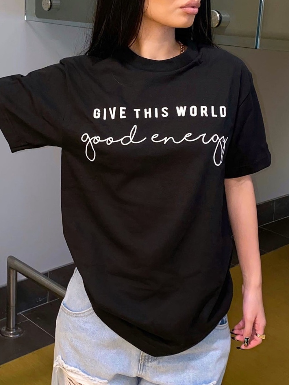 Fashion Nova 'Give This World Good Energy' Graphic Tee